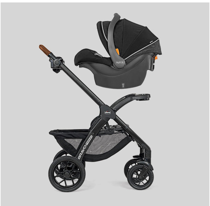 Chicco Bravo Primo Trio Travel System, Quick-Fold Stroller with Chicco KeyFit 35