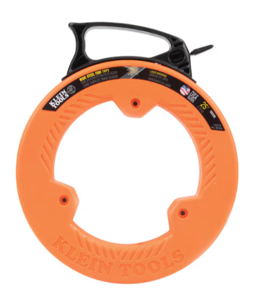 Klein Tools Wide Steel Fish Tape, 1/4-Inch x 25-Foot 56346