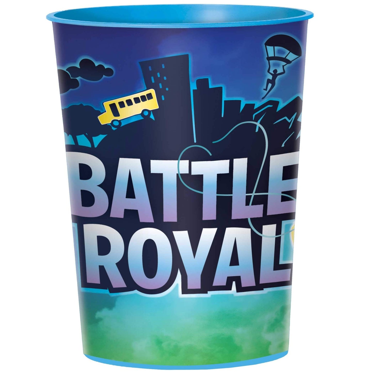 Bold Battle Royal Plastic Favor Cup - 16 Oz, 1 Count - Eye-catching Blue Design