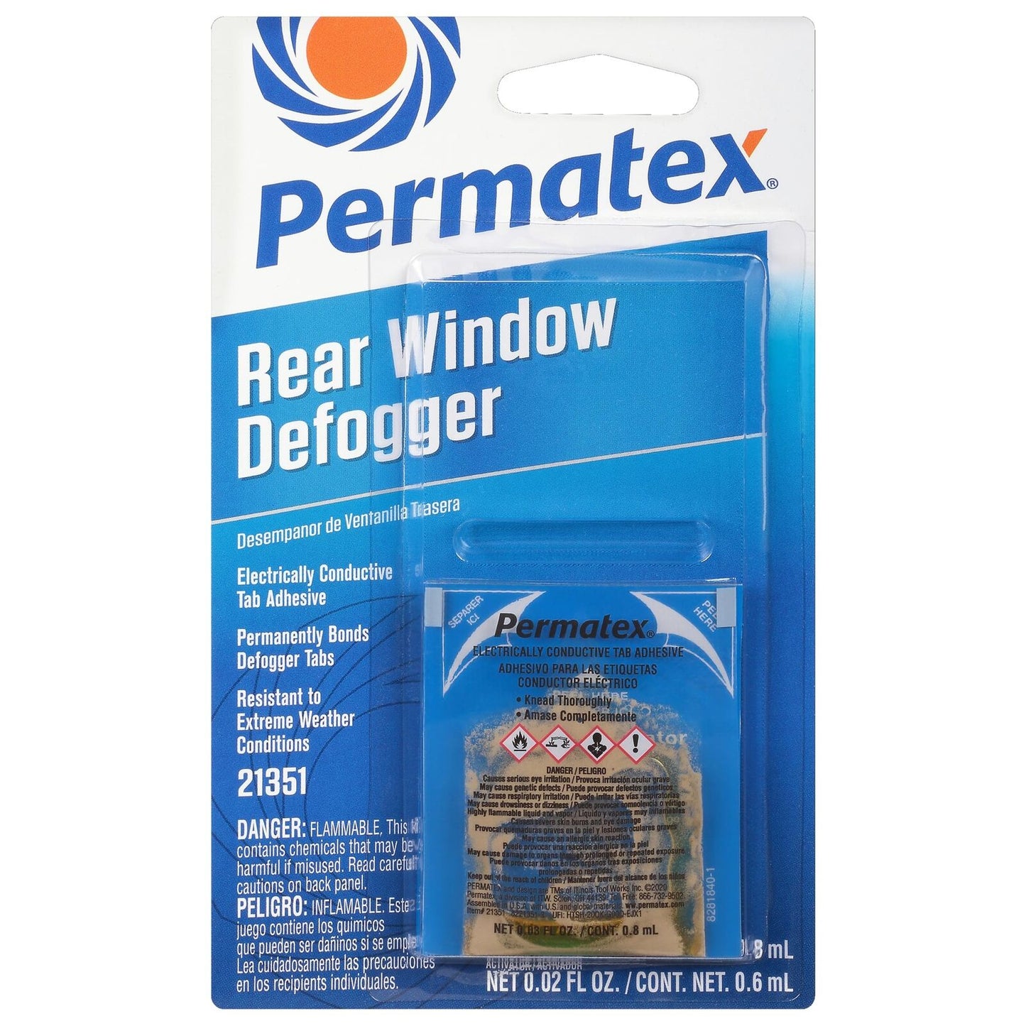 Permatex 21351 Electrically Conductive Rear Window Defogger Tab Adhesive