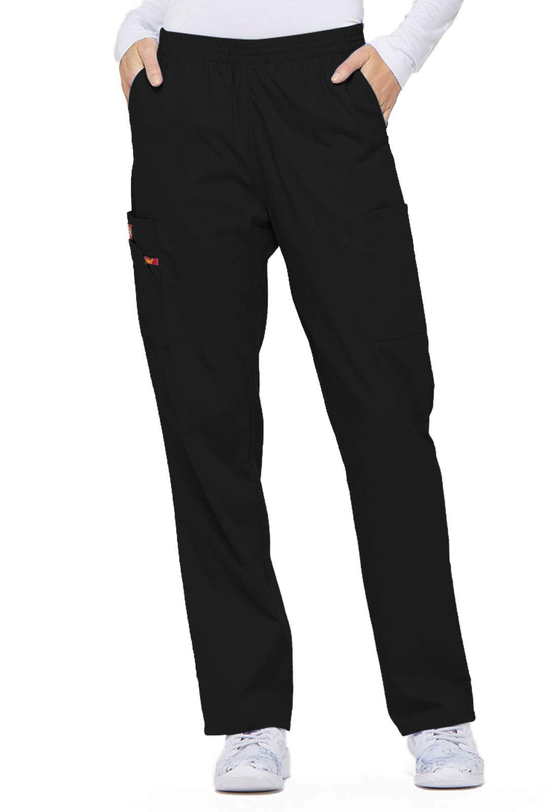 Dickies EDS Signature Scrubs for Women, Elastic Waist Pull-On Cargo Pants for W