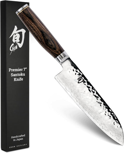 Shun Premier 7" Santoku Knife - TDM0702 - Walnut, Contoured Pakkawood Handles