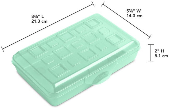 Sterilite Small Pencil Box Plastic - GREEN TINT
