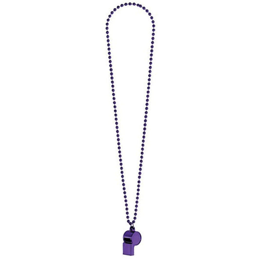 Amscan Sports Party Noisemakers Whistle Bead Necklace (1 Piece) Supplies, 1, Pu