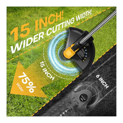 GEVEELIFE Brushless Electric Weed Wacker String Trimmer Weed Eater and Edger 15"