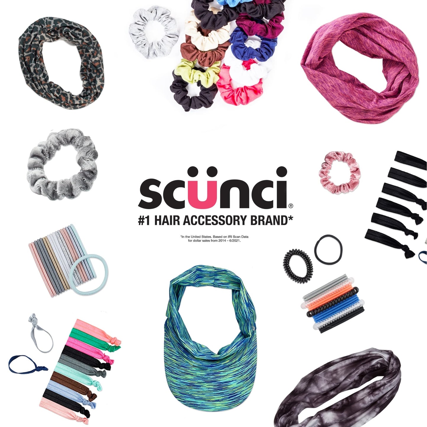 Scunci Original 6 Days of Scrunchies Gift Set - 6 Unique Hair Ties in Box