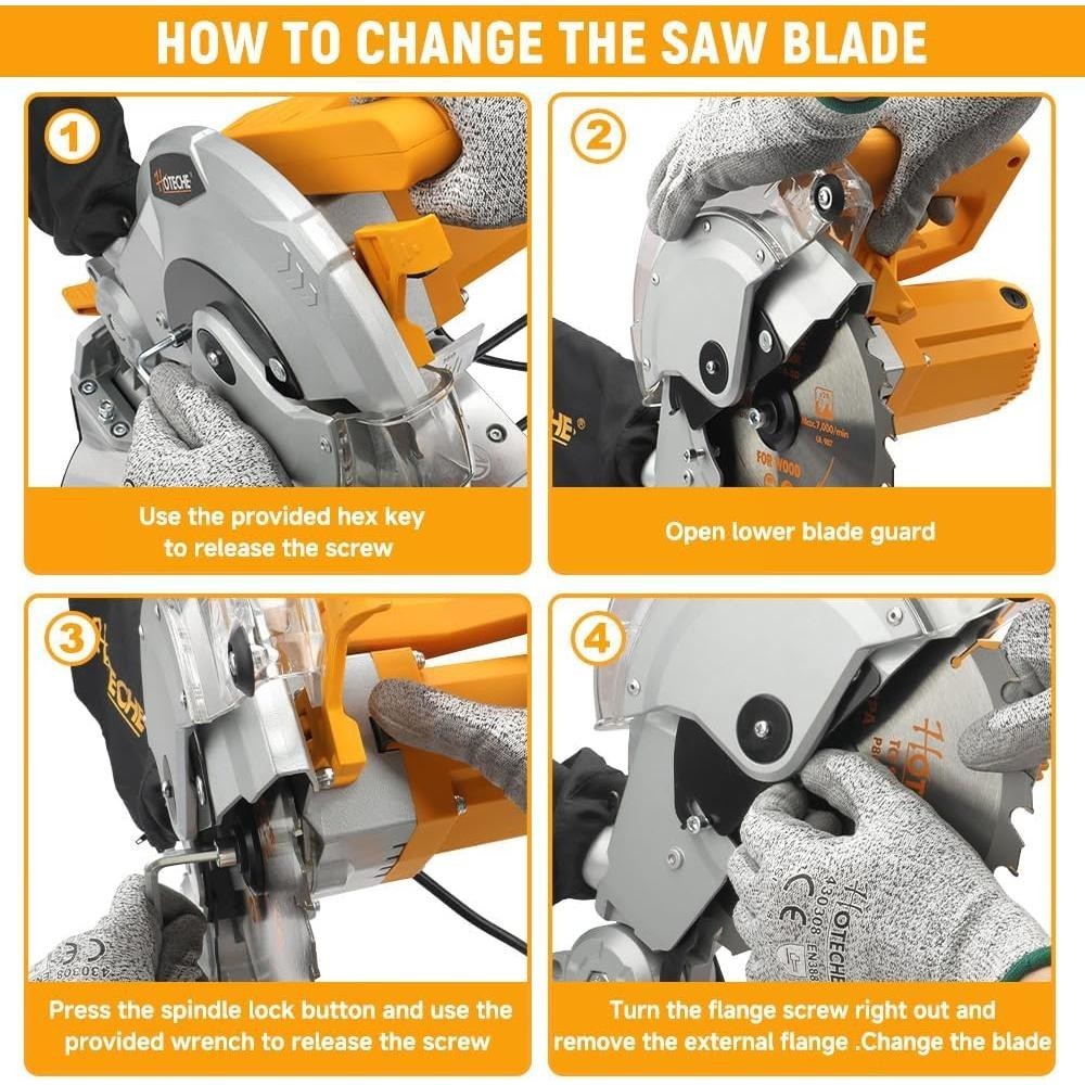 8-1/4 inch Compound Miter Saw, 2-in-1 Miter/Table Saw with Precision Laser Align