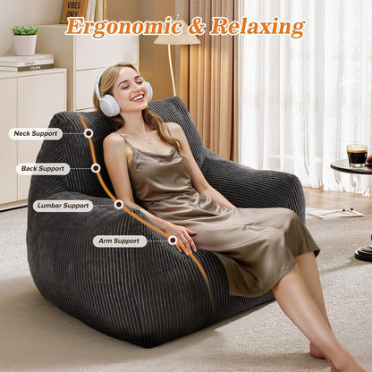 Big Bean Bag Chair for Adults, Ultra Soft BeanBag for Living Room