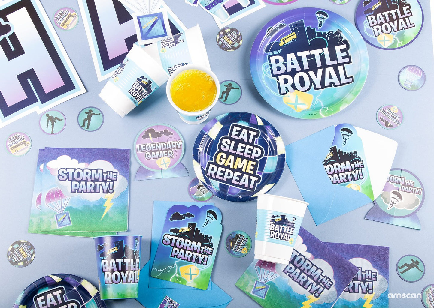 Bold Battle Royal Plastic Favor Cup - 16 Oz, 1 Count - Eye-catching Blue Design