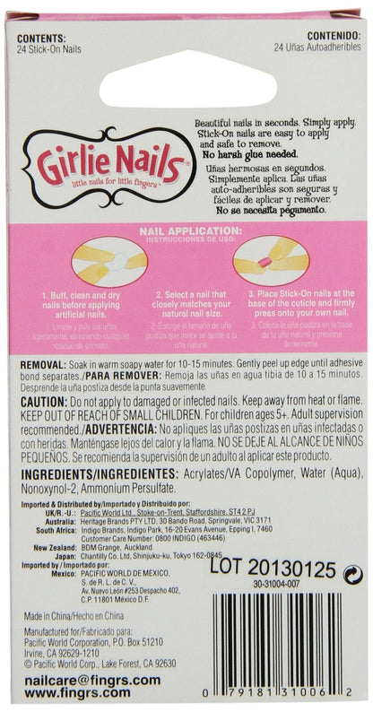 Pacific World Fingers Lil Fingers Nails Star, 24 ct