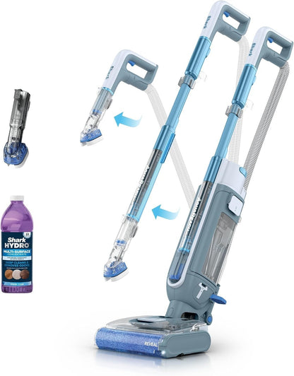 Shark AquaReach Cordless Vacuum Mop Extendable Wand Blue WD551  lightweight HEPA
