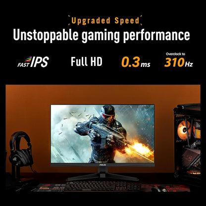 ASUS TUF Gaming 24.5 1080P 310Hz 0.3ms Monitor VG259QMR5A Black G-SYNC Series