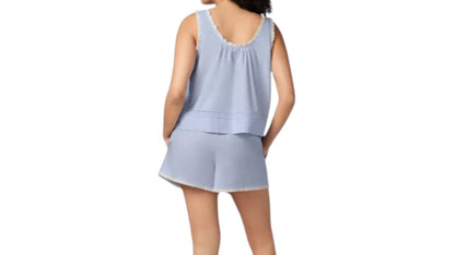 Gap 2 Piece Pajamas Set Women’s Sz Large Black Shorts Button Top Rayon Stretch