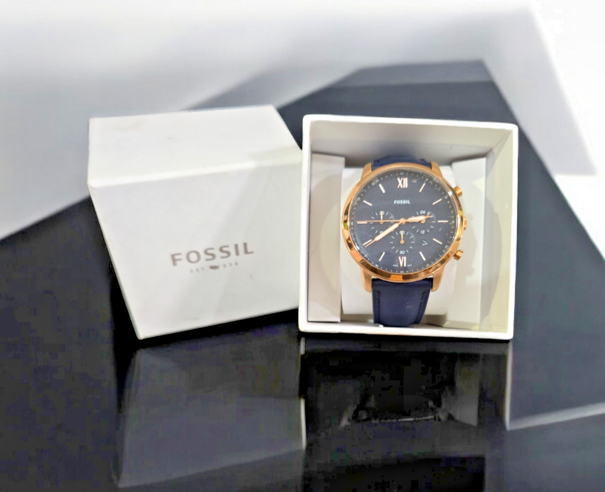 Fossil FS5454 Neutra Chronograph Leather Strap Men Watch Lexor Miami