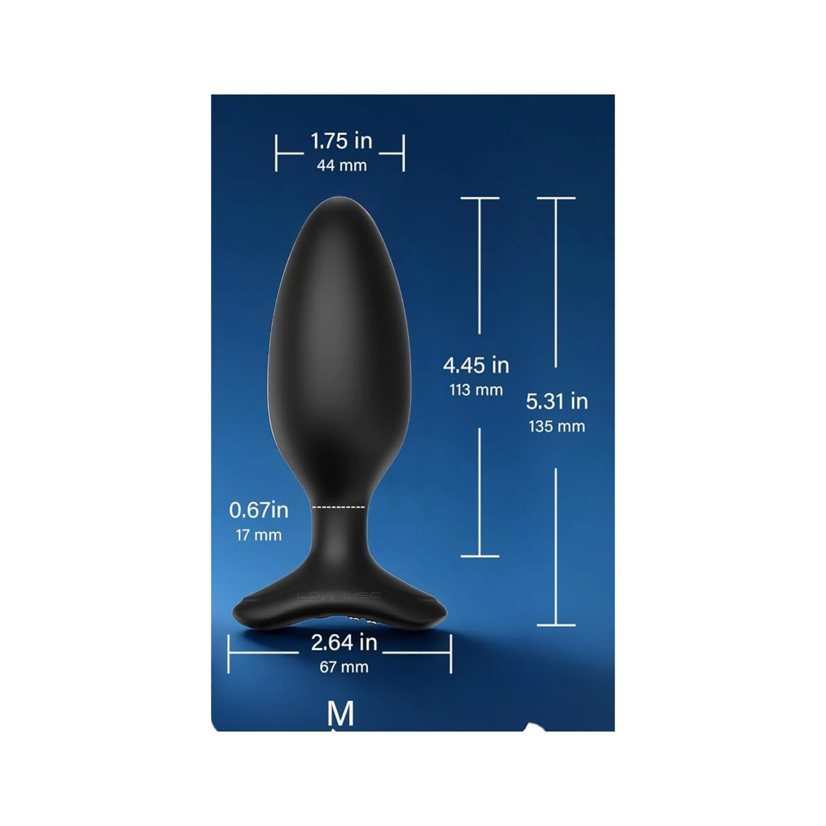 Lovense Hush 2 App Compatible Silicone Vibrating Anal Plug 1.75in