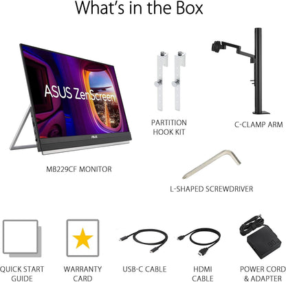 Asus ZenScreen MB229CF 22" Class Full HD LED Monitor 16:9