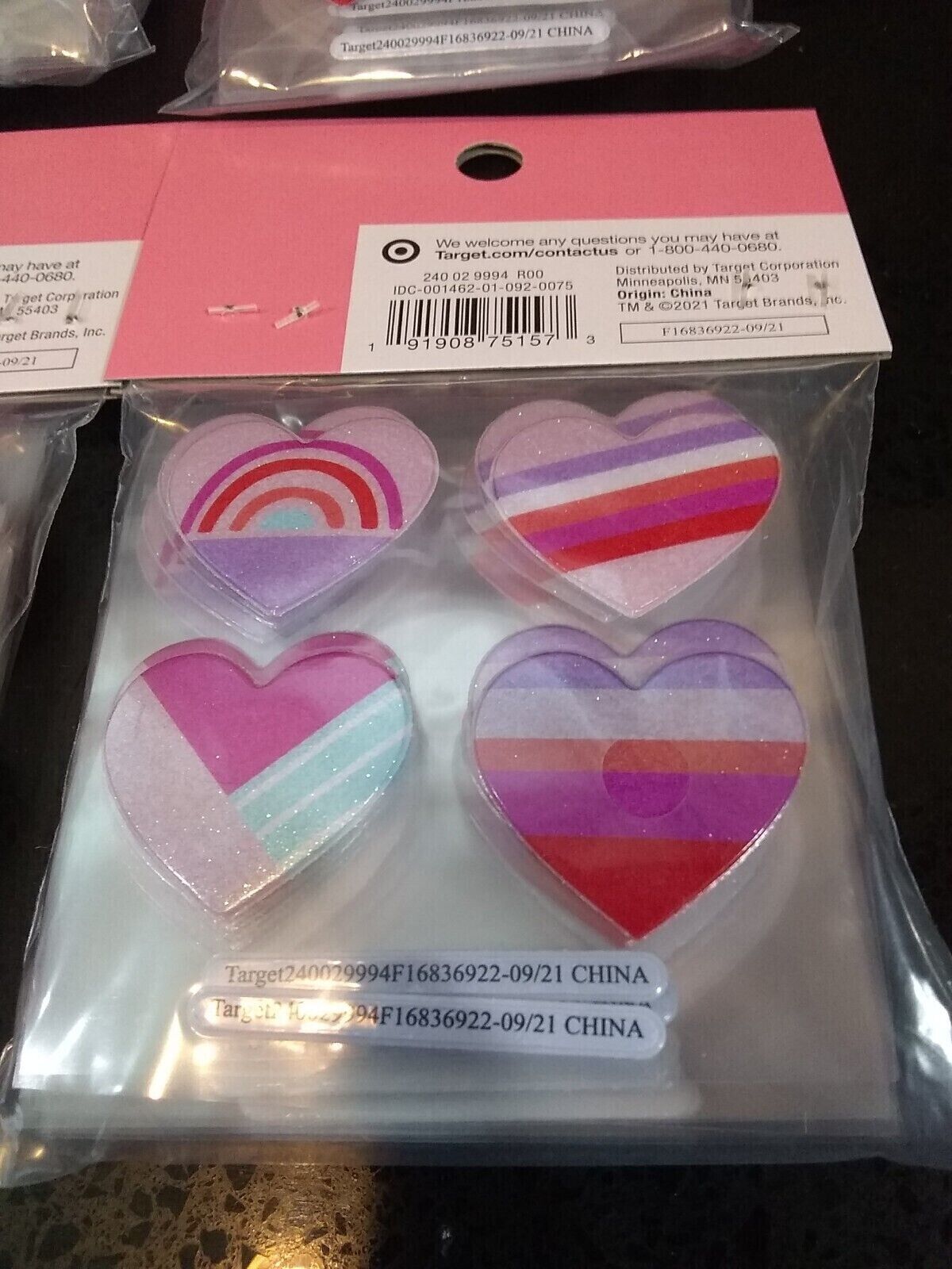 Lot Of 288 Spritz Heart Shaped Stickers