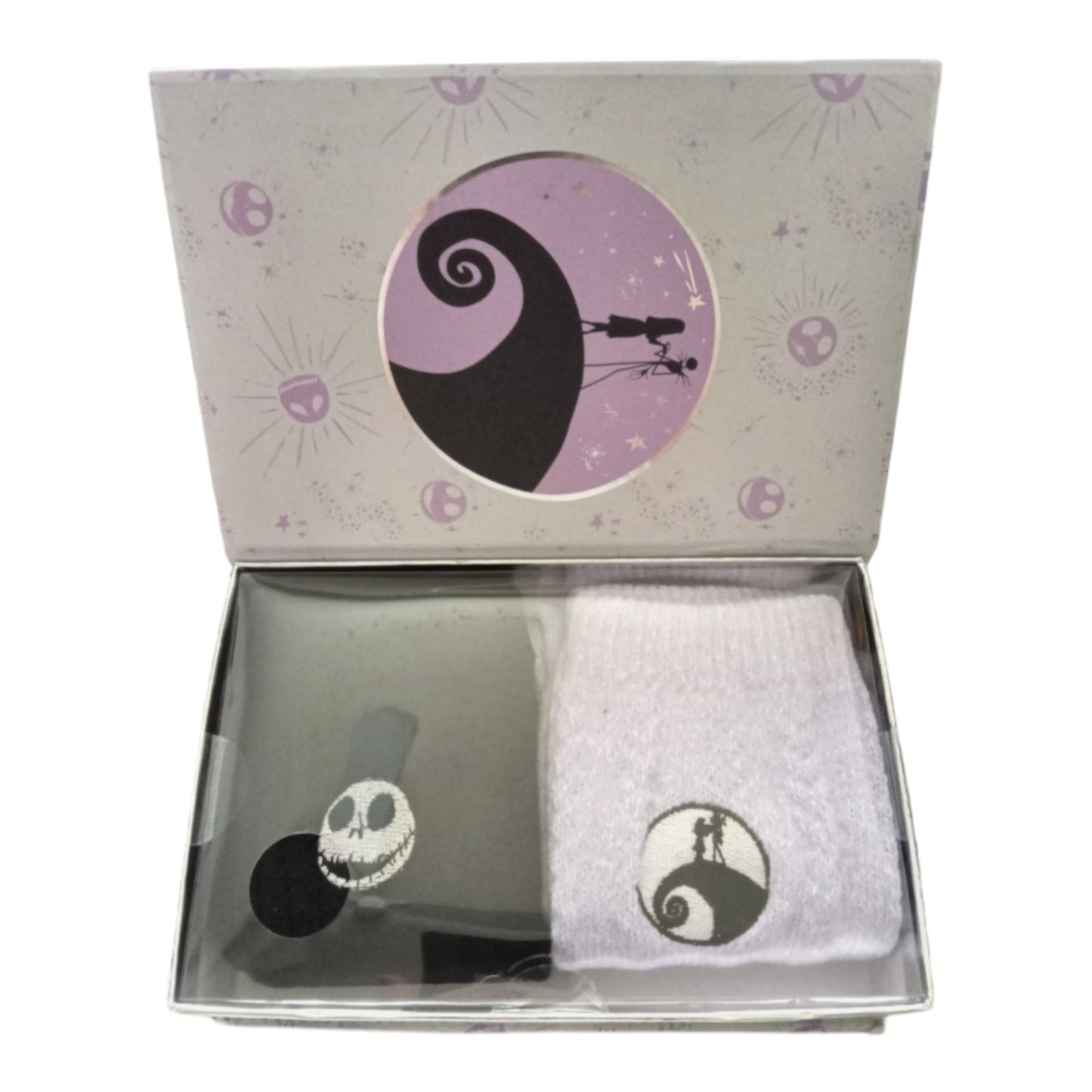 Disney The Nightmare Before Christmas Box 2 Pairs Super Soft Crew Socks Sz 4-10