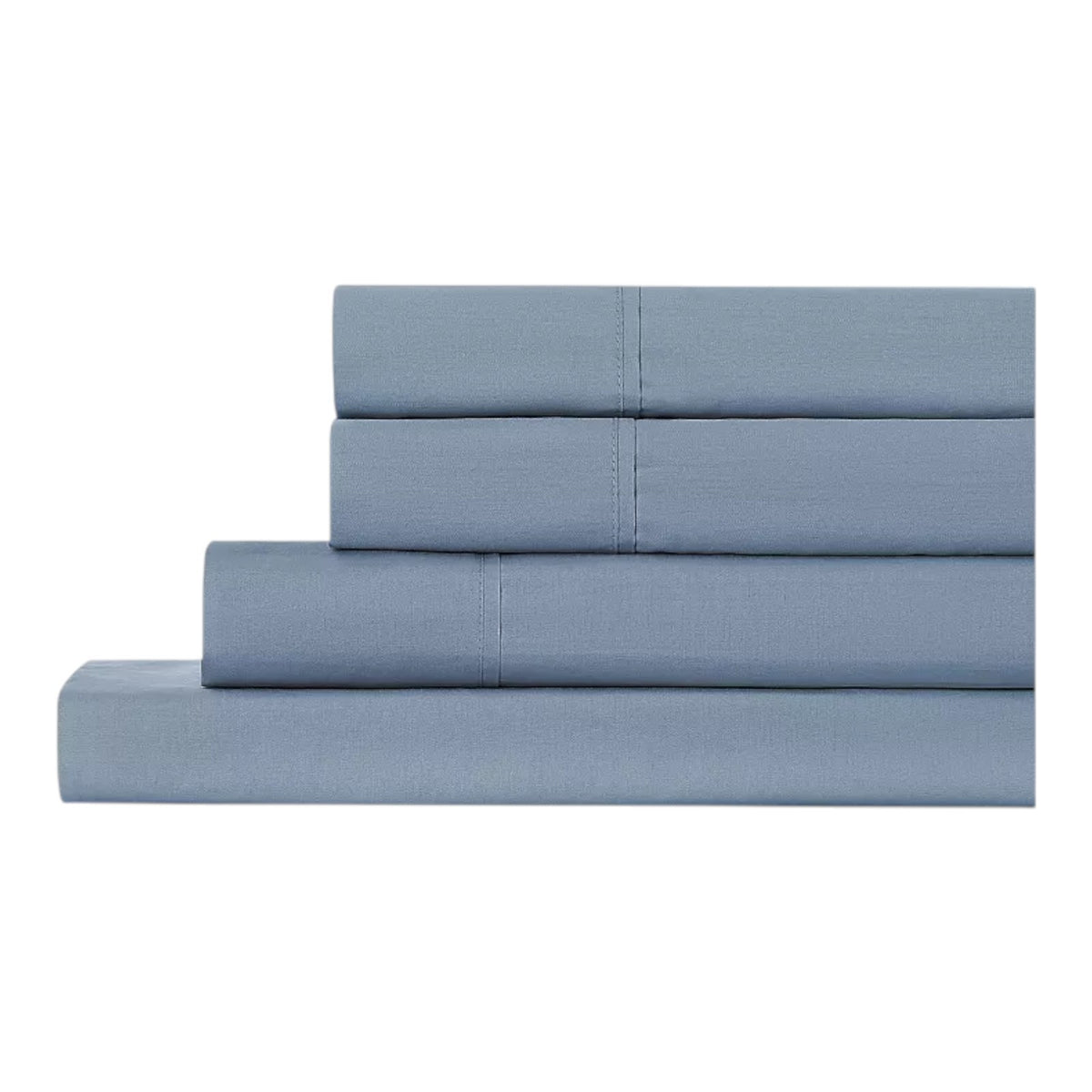 Columbia Breathable Cotton Percale 4 Piece King Size Sheet Set | 4 Color Options