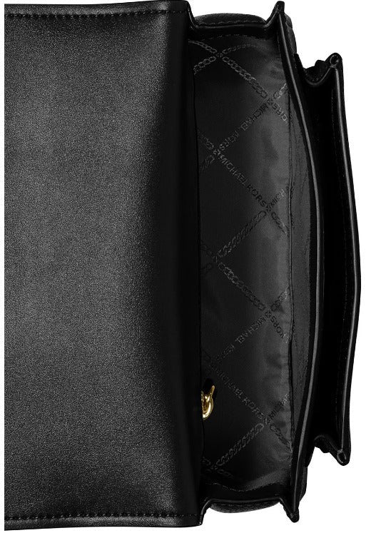 Michael Kors Claire Large Shoulder Bag - BLACK / NAVY / DRIFTWOOD