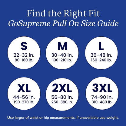 GoSupreme Overnight Incontinence Underwear, 8-Hour Pullup Style, 2XL