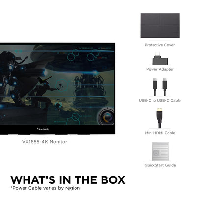 ViewSonic VX1655-4K-OLED 15.6 Inch 4K UHD Portable