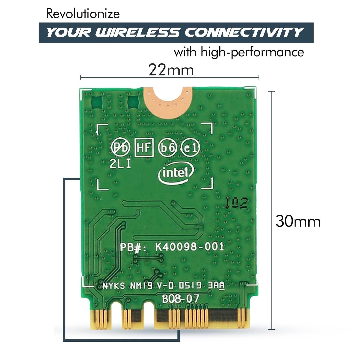 HighZer0 Electronics WiFi Card | M.2 WiFi Card for PC | No vPro | Supports Blue
