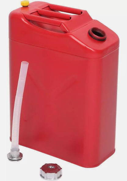 5 Gallon Large Capacity 20L Gas Gasoline Can Fuel Backup Metal Steel Tank Red