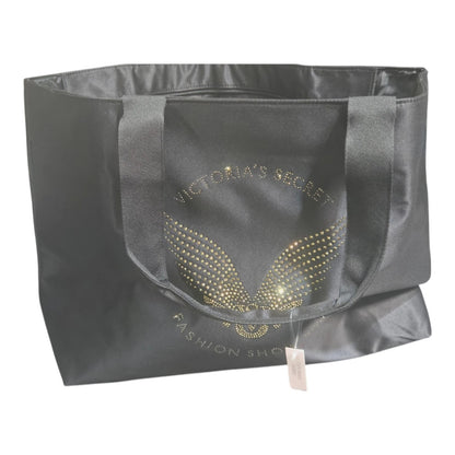 Victoria Secret Weekender Tote Bag Large Black Bling Rhinestone Travel Bag