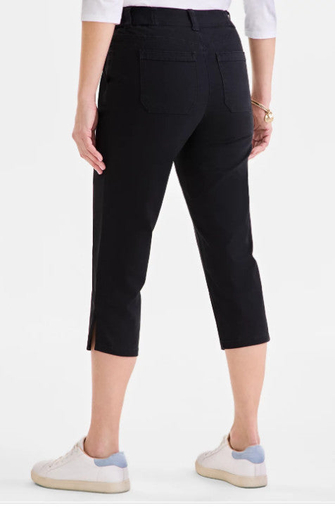 Style & Co Womens Utility Capris, Blue, Black, White, Straight, Mid rise