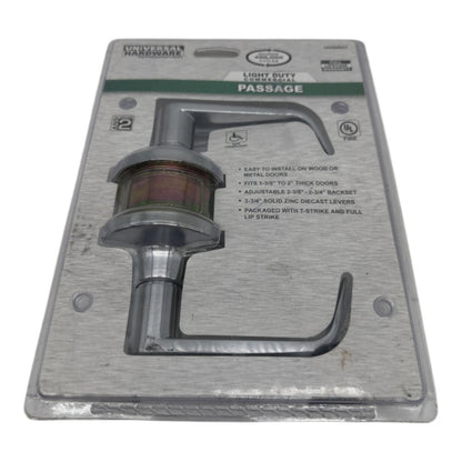 Universal Commercial 2-3/4" Satin Chrome Standard Duty Hall/Closet Door Lever