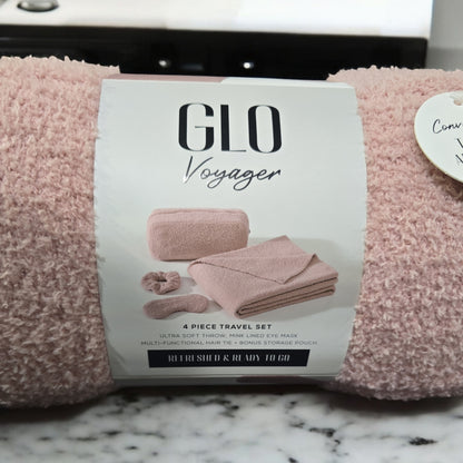Glo Voyager 4 Piece Travel Kit, Pink
