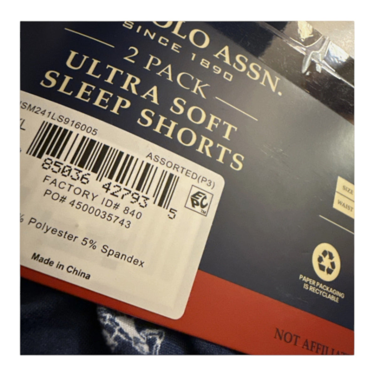 U.S. Polo Assn. Ultra Soft Men’s Sleep Shorts 2-Pack Logo Drawstring XL