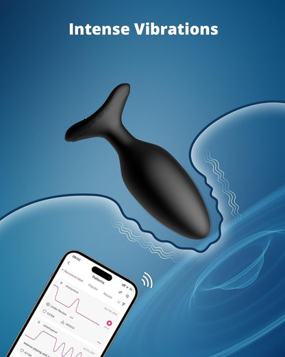 Lovense Hush 2 App Compatible Silicone Vibrating Anal Plug 1.75in