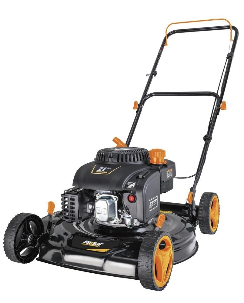 Pulsar 21" Cutting Path Gas-Powered Lawn Mower with Side Discharge & 5 Position