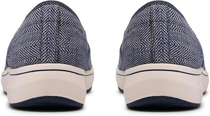 Cloudsteppers Clarks Women's Breezesky Zoe Canvas Loafers - Navy - Size 6.5
