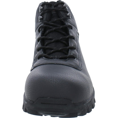 Weatherproof Vintage Mens Jace Faux Leather Hiking Boots Black 9 Medium (D)