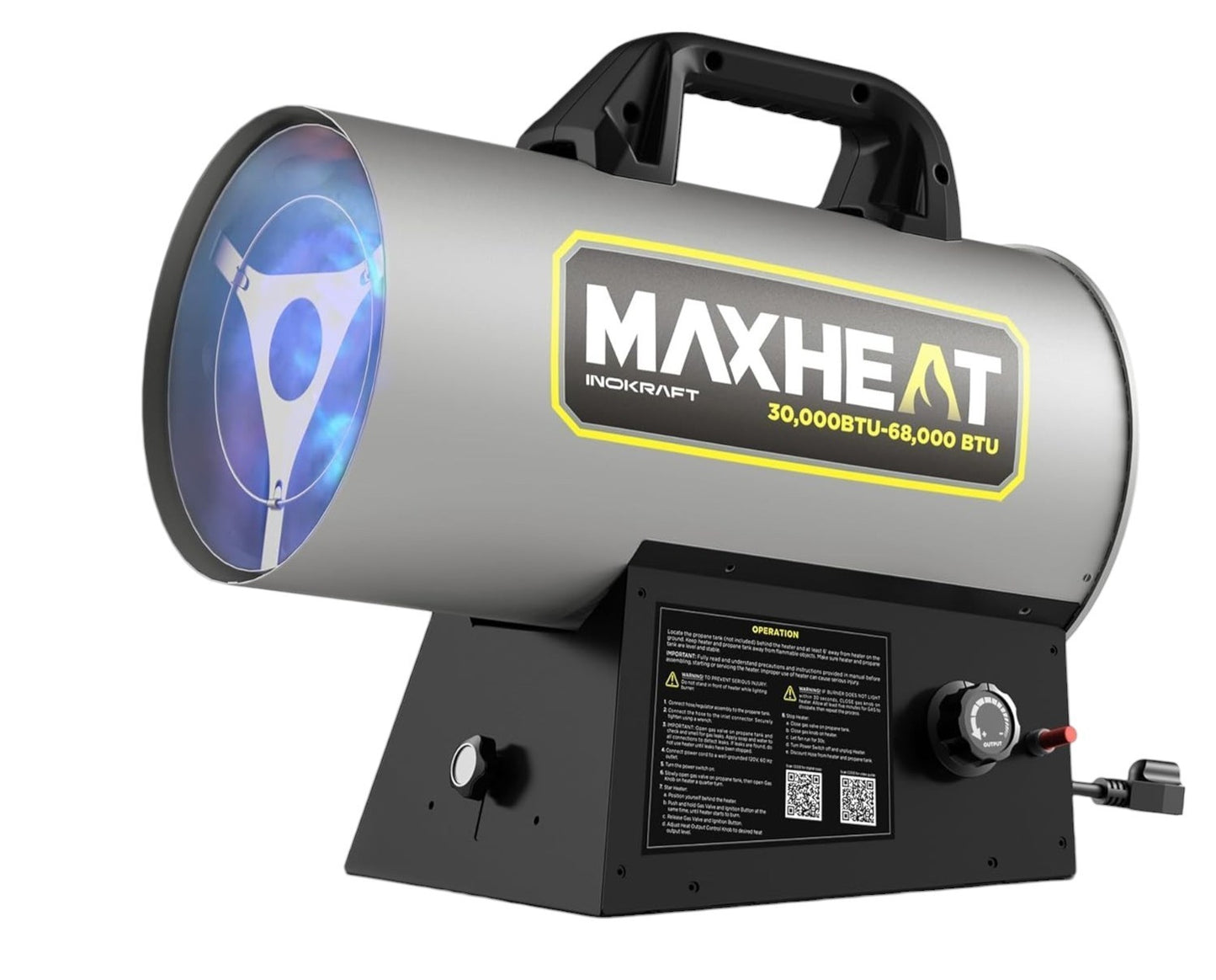 InoKraft MAXHEAT Propane Forced Air Heater MH68 68000 BTU