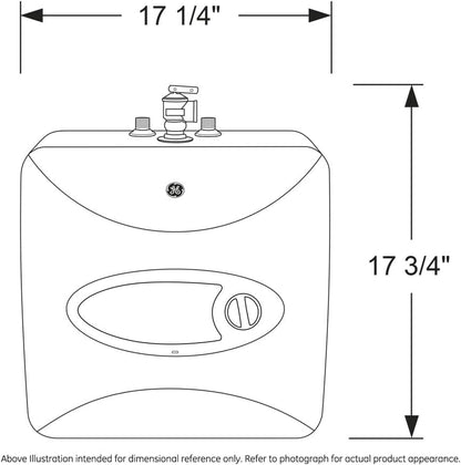 6 Gallon, Versatile Mini Tank Electric Water Heater with Adjustable Thermosta...
