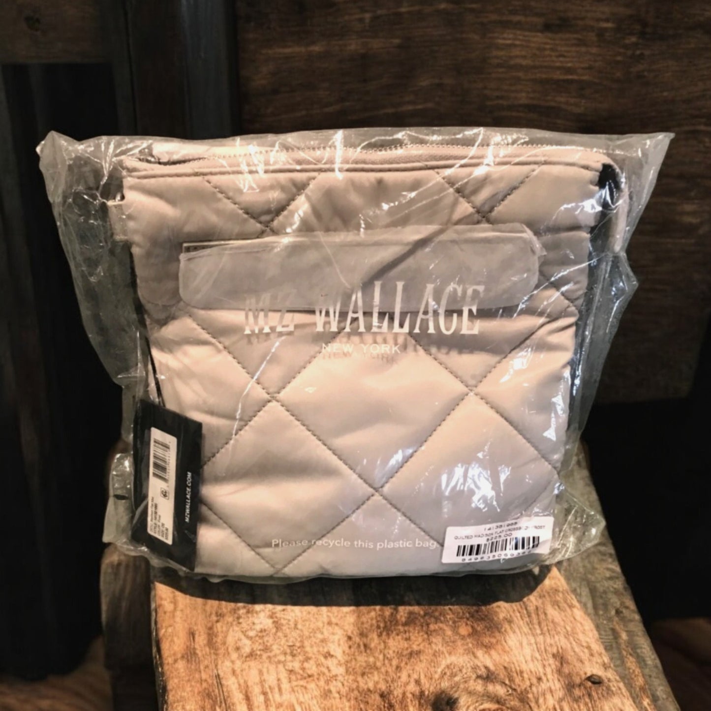 MZ WALLACE Madison Flat Crossbody, Frost - NWT -  Pockets: 6 Inside & 2 Outside