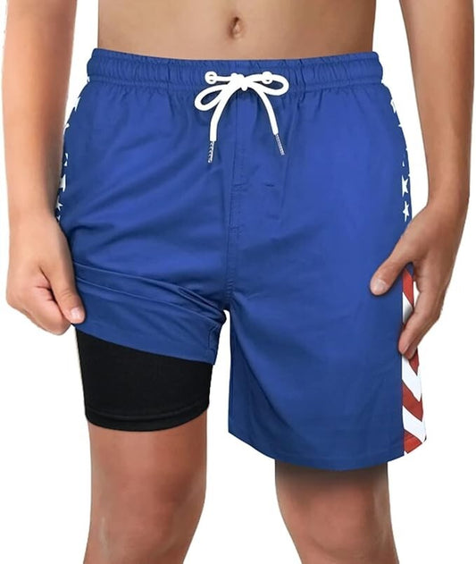 LUCOWEE Boys Swim Bathing Trunks Soft Compression Liner  Swimming Shorts