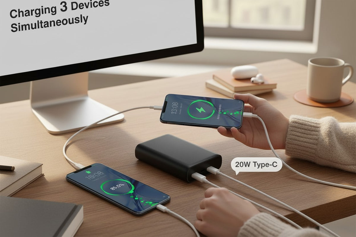 AOGUERBE MagSafe 10000mAh Wireless Power Bank Fast Charger for iPhone - Black