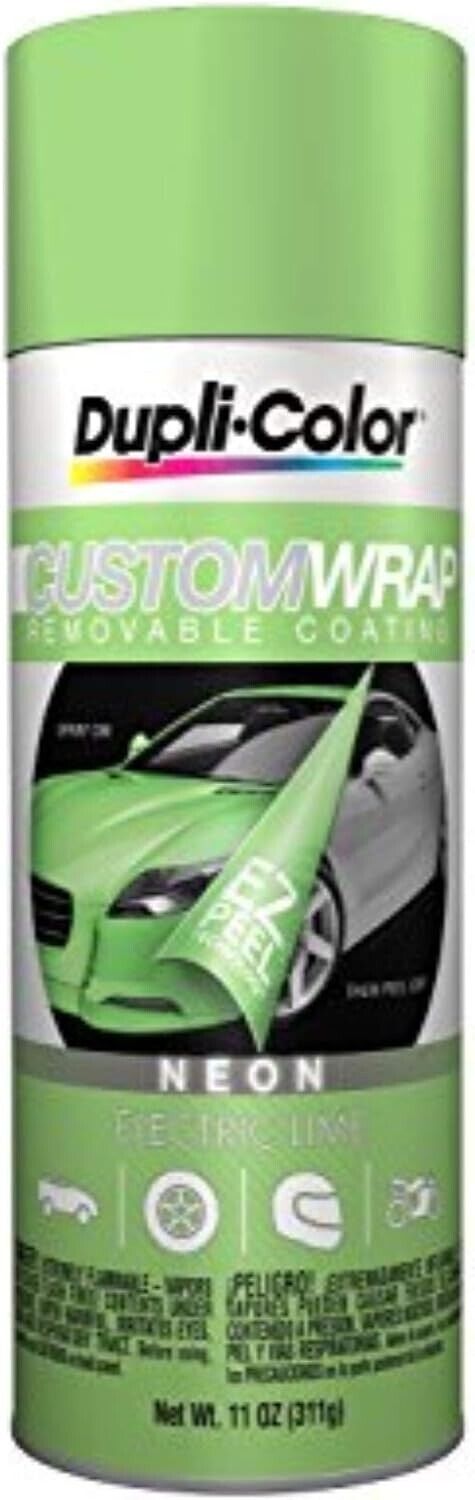 M Dupli-Color Custom Wrap Removable Coat Neon Electric Lime Paint 11oz