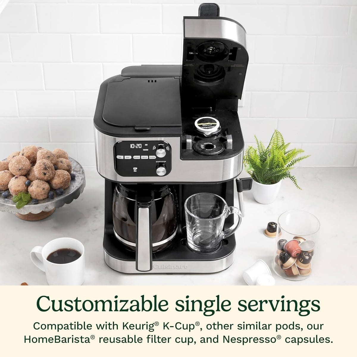 NEW Cuisinart Coffee Center Barista Bar 4-in-1 Coffeemaker SS-4N1NAS Black