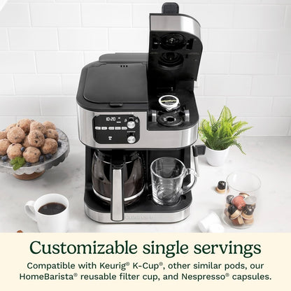 NEW Cuisinart Coffee Center Barista Bar 4-in-1 Coffeemaker SS-4N1NAS Black