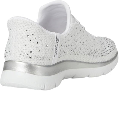 Women's Skechers Slip Ins Summit Brilliant Shine Sneakers Black or White Availab