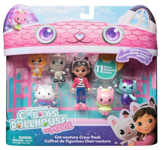 Gabby's Dollhouse: The Movie, Cat-Venture Crew Pack, 11-Piece Toy Figure Set NEW