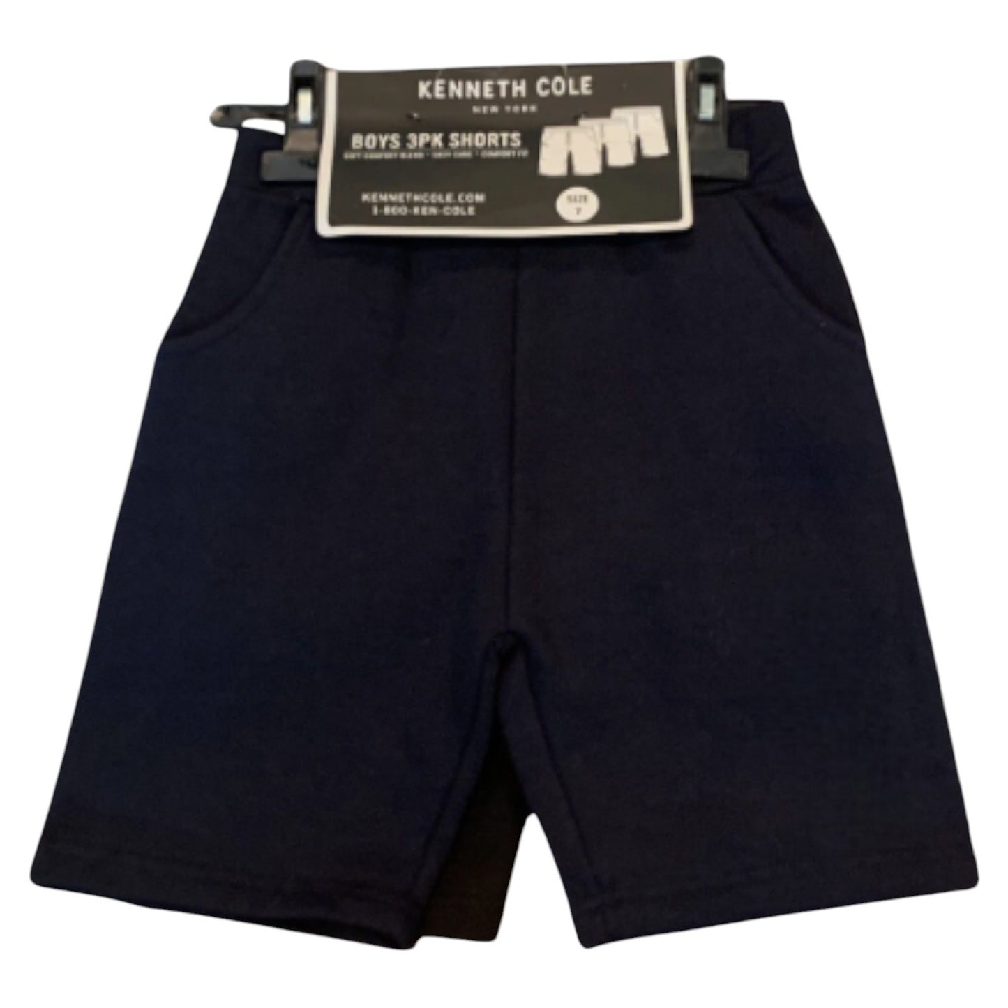 Kenneth Cole Boys 3pk Shorts | Gray, Black, Blue | Size 8, 10, 12, 14