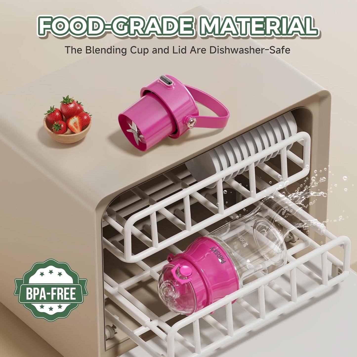 Portable Blender, Prasky Personal Blenders for Shakes and Smoothies with 27oz