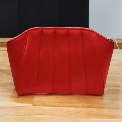 Givenchy Parfums Iconic Red Pouch Cosmetic Makeup Travel Bag Case NIB
